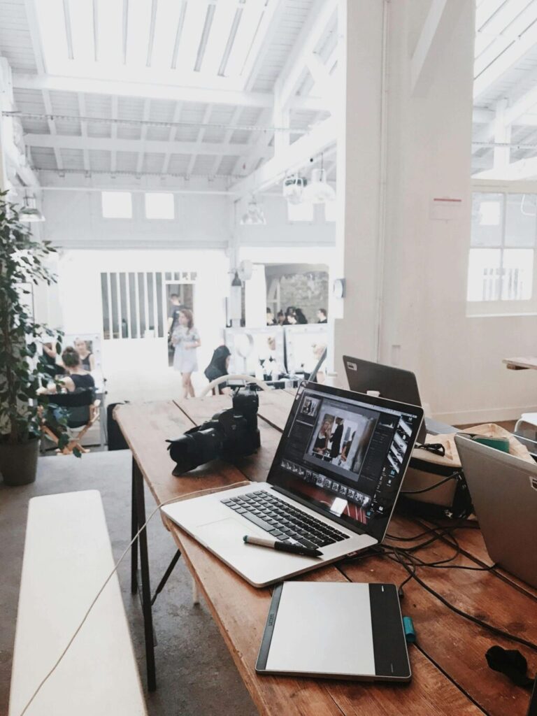 computer on desk