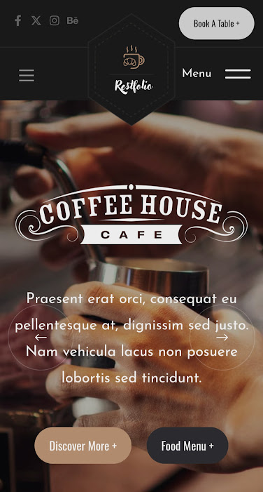 coffee website snapshot